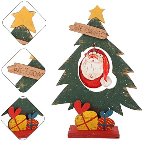 Operitacx 1pc Desktop Ornamentos de Natal para Mesa De Christmas Decorações de Mesa de Madeira de Natal Decoração de