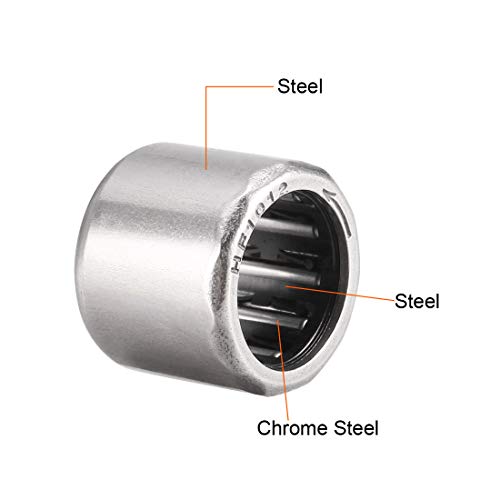 Uxcell Roller rollo de agulha rolamentos de 3 mm de 6,5 mm de 6 mm de largura de aço cromado de uma maneira de rolamentos
