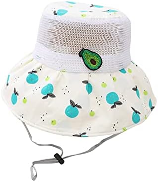 Chapéu de caçamba cutesteret para meninas chapéu de praia de verão viagens de verão chapéu de malha respirável com cinta de queixo
