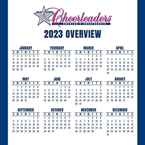 Turner Licensing Dallas Cowboys Cheerleaders 2023 Box Calendário