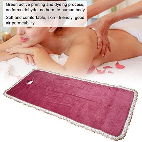 Lençóis de mesa de massagem xjzhang, spa de tampa de mesa de massagem profissional com face hole coral de veludo linens