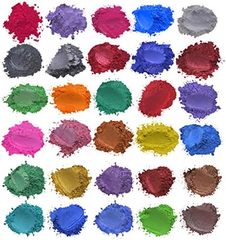 30 colours Sopa Soap mica epóxido x5g color pigmentos em pó de resina colorida artescrafts e artesanato de costura para crianças 4-8 meninos
