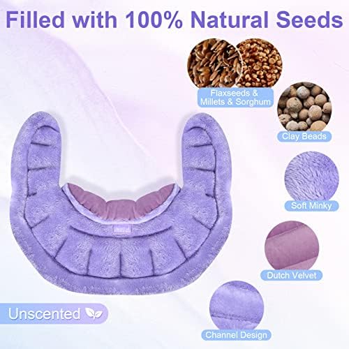 Almofada de aquecimento de microondas suzzipad para pescoço e ombros, embrulho de pescoço para microondas para alívio