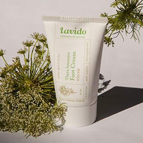 Lavido - Creme de pé intensivo de tera natural | Tratar, desodorizar + condição seca e rachadura de pele