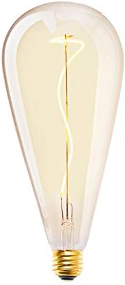 Brooklyn Bulb Co. Bulbo Edison LED extra grande - lâmpada decorativa de 10 polegadas, base E26, 4 watts / 295 lúmens, lúmens diminuídos, suaves, estilo vintage, estilo fulton