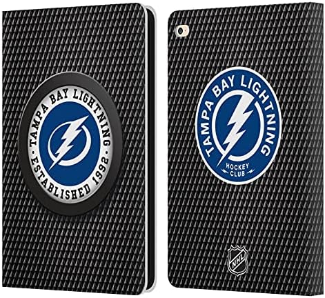 Projeta de capa principal licenciada oficialmente NHL Puck Textura Tampa Bay Lightning Leather Livro da carteira de capa compatível