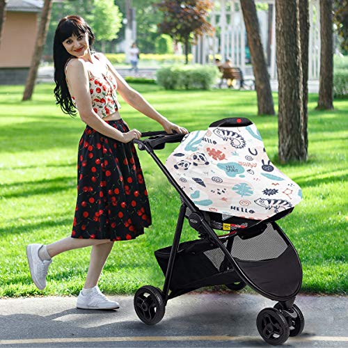 Capas engraçadas de assento de carros para bebês - capa de assento de bebê unissex Carrinho de compras de cadeira alta, carrinho