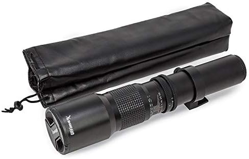 Ultimaxx High-Power 500mm F/8 Manual Multi-revestido Kit de lente telefoto de telefoço para câmeras de espelho de R & RP Canon-Inclui: T-Mount to Canon RF-Mount Adapter e mais