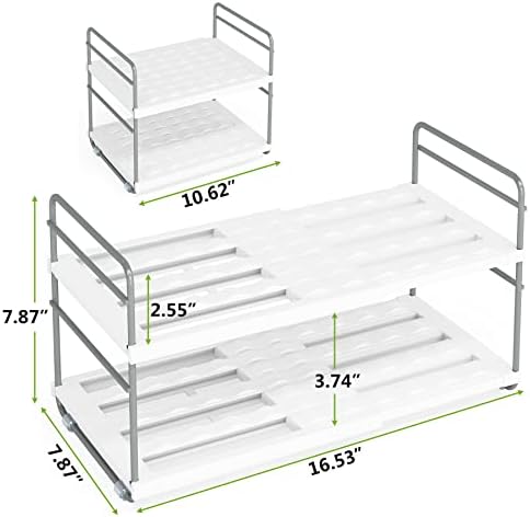 1EasyLife Expandível Organizador de garrafas de água, suporte de garrafa de água de 2 camadas 10 garrafas abaixo de 60 onças de copo