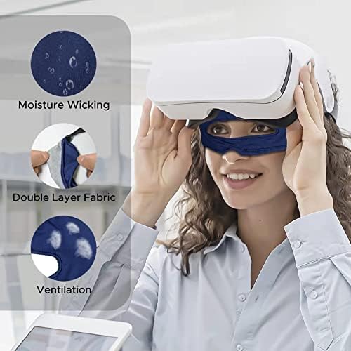 4 PCS Tampa da máscara ocular VR, elástico respirável banda de suor de suor VR VR Facemask para Oculus Quest 2, exercícios de VR lavável