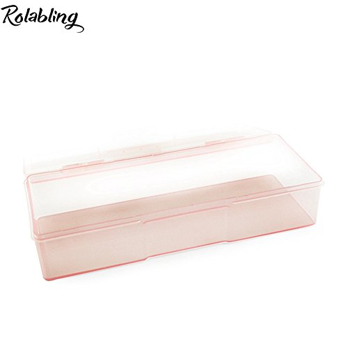 Rolableling transparente caixa de armazenamento de unhas de plástico transparente Caixa de armazenamento de ferramentas