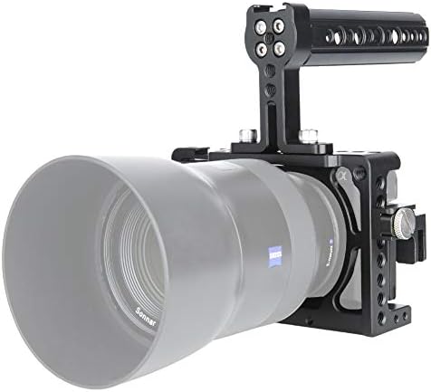 Kit de gaiola da câmera Niceyrig para Sony A6400/ A6100/ A6300/ A6000, com alça de queijo braçadeira de trava de cabo