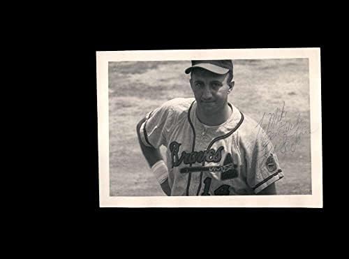 FRANK TORRE JSA COA ASSISTENTE VINTAGE 4X5 1950 de Braves Original Photo Autograph - Fotos autografadas da MLB