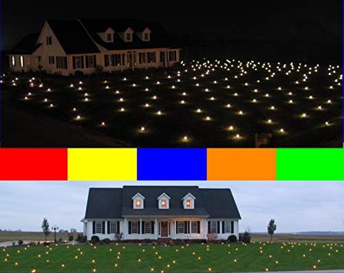 Luzes de gramado iluminou decoração ao ar livre, LED, Natal, 36-10, multicolor estática