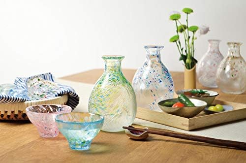 東洋 佐々 木 ガラス Toyo Sasaki Glass WA172 Cup, tokuri, fabricado no Japão, verde rosa, aprox. 8,5 fl oz, pacote de 48