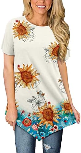 Camiseta de camisola superior para o outono feminino de verão de manga curta Princesa deusa Flowy Dupe Slim Tunic Camisole 89