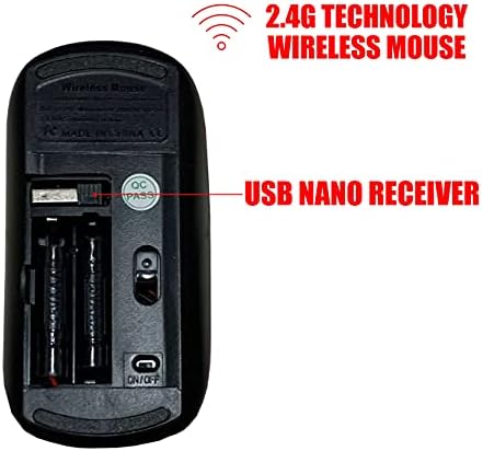 2.4g mouse sem fio com design de padrão fofo para todos os laptops e desktops com Nano Receiver - Mandala vintage