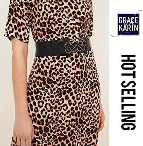 Grace Karin Mulheres Cinturão Vintage Celinha elástica de cintura elástica CL413