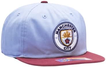 Fan Ink Manchester City 'Swingman' Snapback Snapback Soccer Hat/Cap | Azul/cardeal vermelho