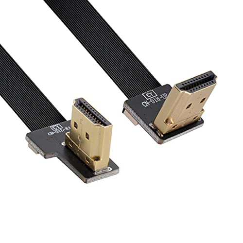 Chenyang cy tipo A HDMI Male para cima Angulado para cima 90 graus para HDMI machado reto angular 90 graus HDTV FPC Cabo plano 30cm para FPV HDTV Mulicopter Photography