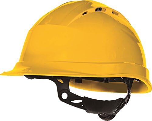 Deltaplus mass quartzup4 Capacete de segurança Construção de hard -chapéu amarelo
