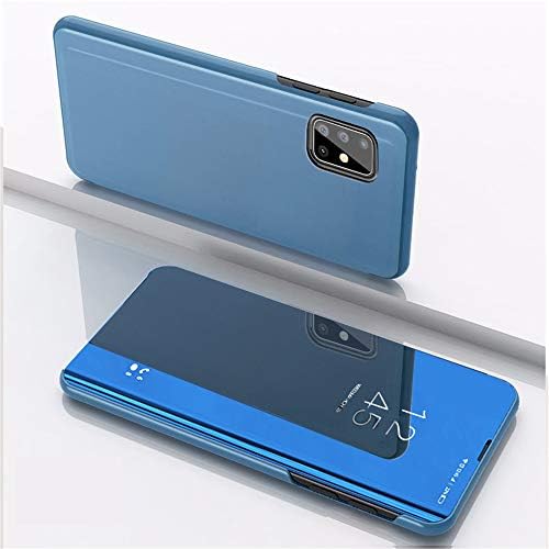 Lemaxelers Samsung Galaxy A42 5G Case Slim Mirror Design Vista clara Flip Bookstyle Ultra Slim Protecter Shell com capa