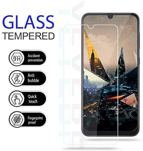 Protetor de tela Galaxy A50/A30/A20 por Yeyebf, [2 pacote] Protetor de tela de vidro com temperamento com temperamento limpo HD [Duridade 9H] [sem bolhas] [3D Glass] Protetor de tela de vidro para Samsung Galaxy A50/A30/A20