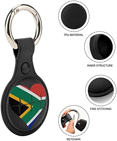 Love South_Africa Heartbeat Protective Case for Airtags com os principais acessórios do suporte da capa do rastreador de anel