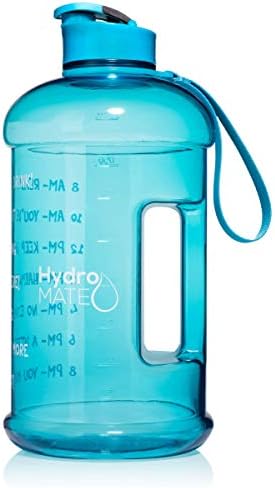 Natureworks Hidromate a garrafa de água de meio galão com horários para beber BPA à prova de vazamento gratuito Jug reutilizável