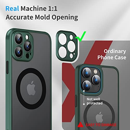 Caso magnético de vicogo para iPhone 13 Pro Max Caixa de telefone compatível com carregamento de magsafe, impressão antifinger, traseira