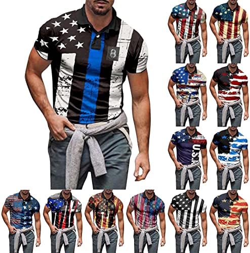 Camisas de treino masculinas do BMISEGM Mens da primavera do verão do dia esportivo casual da independência Wicking