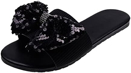 Flippers da casa de Beiousalie para hóspedes chinelos anti-escorregões respiráveis ​​para mulheres retro tamanho grande de verão sandálias