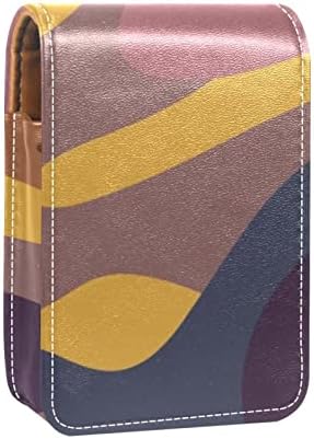 Bolsa de batom de batom de maquiagem de oryuekan com espelho portátil de armazenamento de batom portátil Organizador de armazenamento Lip Gloss, Universo Space Abstract Cartoon Art