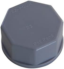 Kit de tampa de base cinza ez de rosca grossa EZ-Pour®, tampa da base de bico de substituição e bico de bloqueio sólido