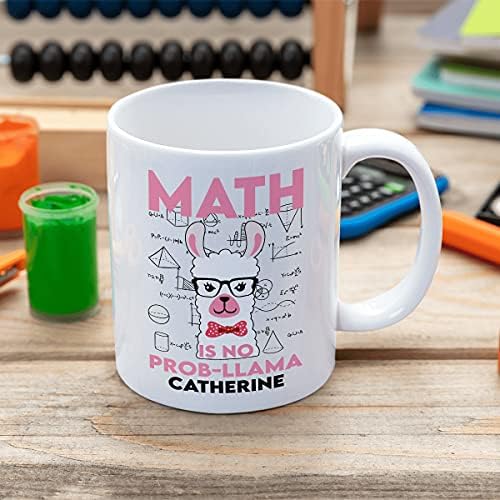 A matemática personalizada de chá e cafeteria não é uma caneca provavelmente llama, caneca de cerâmica personalizada para professor,