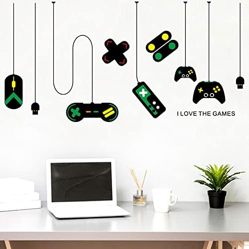 Adolescente Funny Game Controler Sticker, escolha seu design de decalque de parede de videogame de armas, decoração de quarto de garotos de vinil gamer mural