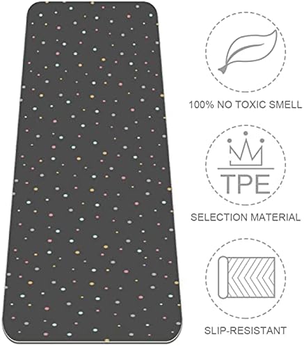 Siebzeh Polka Dots Dark Background Premium Premium grossa de ioga MAT ECO Amigável Health & Fitness Non Slip tapete Para todos os tipos