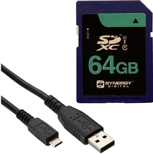 Kit de acessórios Compatível com Synergy Digital, trabalha com a câmera digital Sony Cyber-Shot DSC-RX100 VA inclui: cartão de memória SY-SD64GB, cabo USBM USB