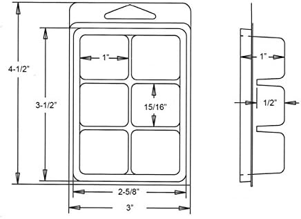 Moldes de derretimento de cera DGQ - 50 pacotes limpos Plástico vazio derretia de conchas para velas para derreter velas de cera