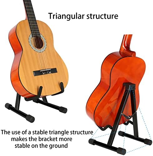 Eastrock Guitar Stand Professional portátil Tripé preto ajustável Um guitarra acústico de fama Stand múltiplas guitarras para guitarra