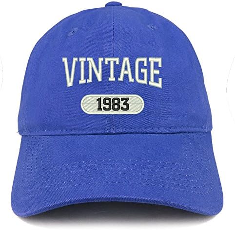 Trendy Apparel Shop Vintage 1983 Bordado 40º aniversário Cap de algodão relaxado