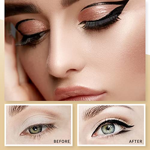 Dekrion Black Eyeliner e Conjunto de Eyeliner Brown, delineador líquido à prova d'água Secagem rápida de linhas de olho de longa duração para mulheres Ferramentas de maquiagem fáceis de usar