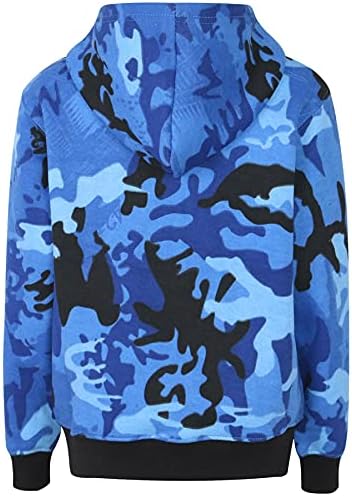 Camuflagem de designer de garotos de garotos infantis Terno de corrida de jogging de cima 5-13 anos