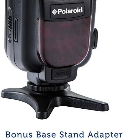 Polaroid Professional Hot Shoe Flash para todas as câmeras Nikon DSLR, sem fio & ttl com tela LCD