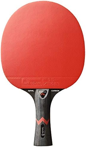 Stiga Royal de 5 estrelas Tennis Pro Carbon Ping Pong Bat, Black/Red