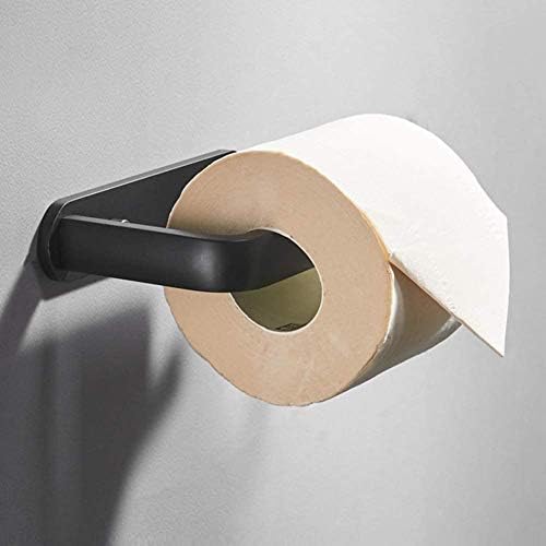 Portador de papel higiênico de banheiro xbwei Porta de papel de parede preta montada na parede