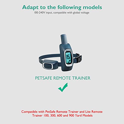 Para substituição do carregador de colarinho PetSafe, o cabo de alimentação Lnauy compatível com o PetSafe Remote Trainer e o Lite Remote Trainer 100/300/600 e os modelos de adaptadores USB de 900 jardas