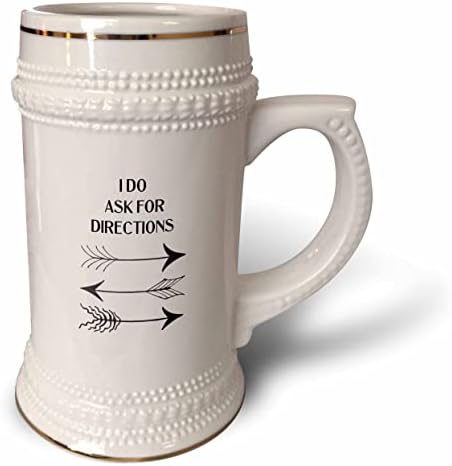 3drose setas em direções diferentes com texto - 22oz de caneca de Stein