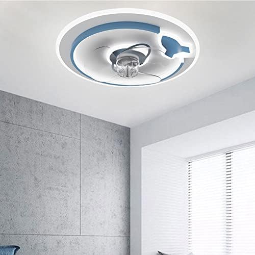 KMYX Modern Invisible Fan Teto Light Light Room Larroom Creative Chandelier com ventilador de 6 velocidades Ventilador de vento LED LED de lâmpada de ventilador remoto diminuído