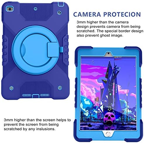 Caixa de capa de capa do PC para tablet CAIFENG para iPad 10.2 2019/2020, Kids Durável Tampa de proteção à prova de choque,